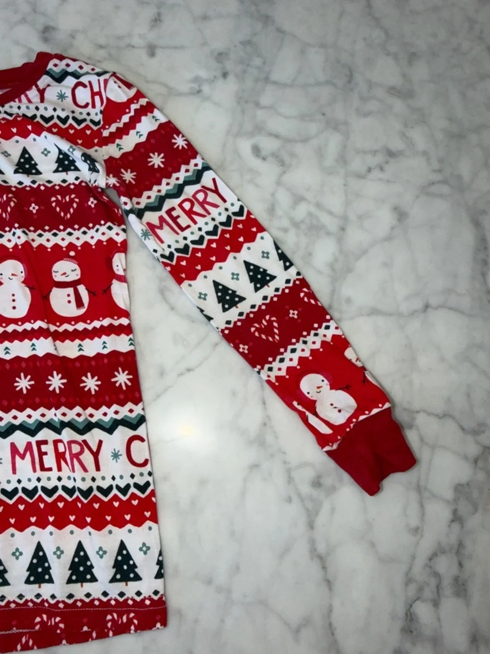 Little Sleepies Red and White 'Cheer Joy Merry' Holiday Pajama Set 4T